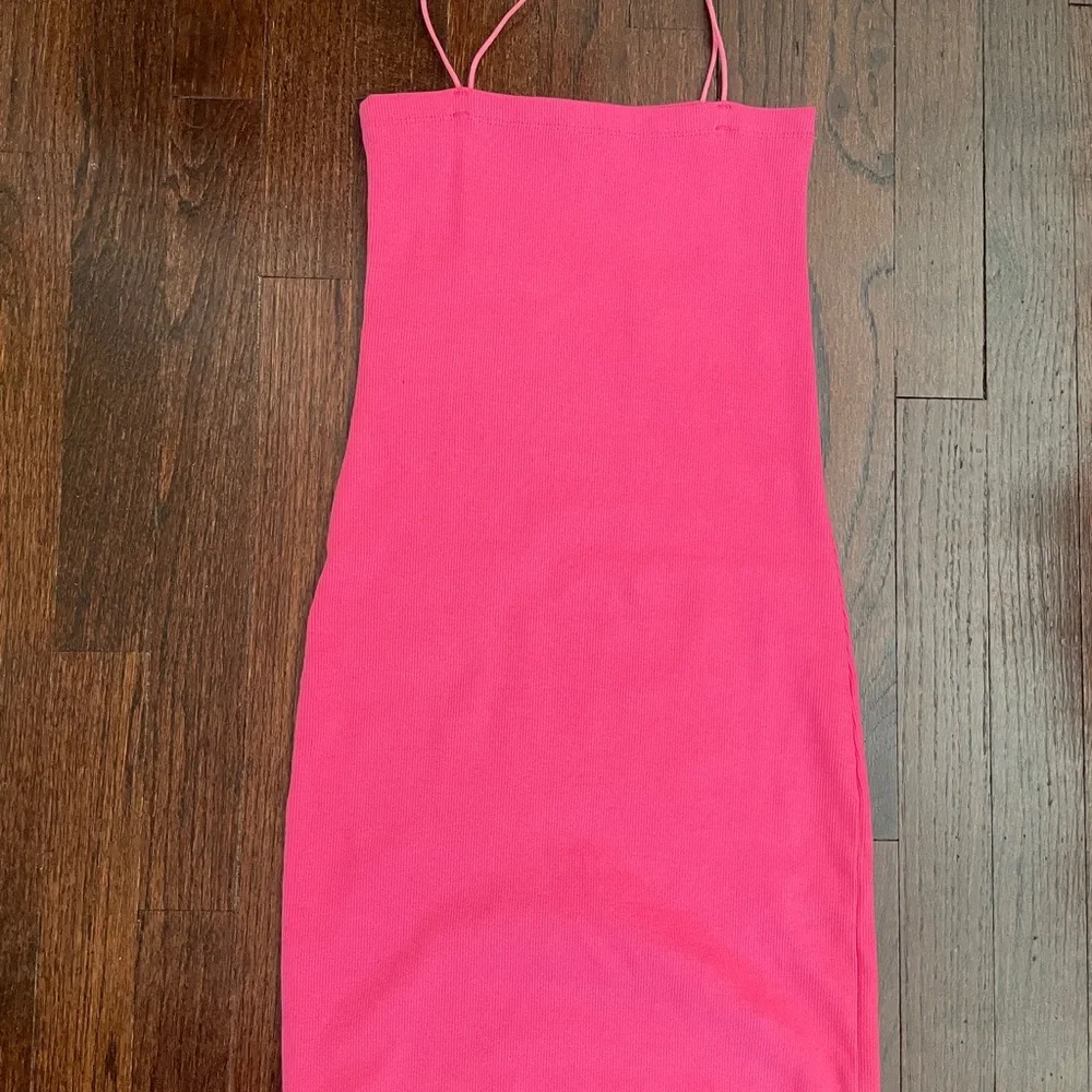 Zara Hot Pink Thin Strap Dress - Picture 3 of 6